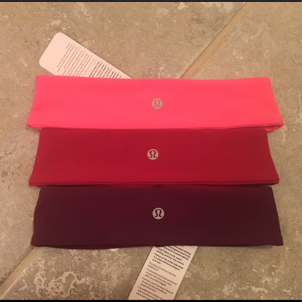 NWT lululemon 3 Headband Set